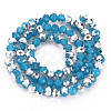Electroplate Glass Beads Strands EGLA-A034-J6mm-M08-2