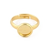 Brass Adjustable Finger Rings Findings KK-A272-07G-2