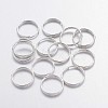 Silver Color Plated Iron Split Rings X-JRDS10mm-1