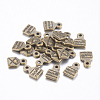 Tibetan Style Alloy Envelope Carved Heart and Word Made with Love Charms for Gift Making X-MLF0643Y-1