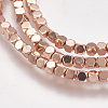 Electroplate Non-magnetic Synthetic Hematite Beads Strands G-K239-14C-2