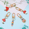 5Pcs Alloy Enamel Keychain JX218A-5
