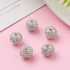 Alloy Rhinestone Beads X-RB-A034-10mm-A28S-5
