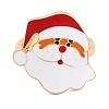 Christmas Theme Alloy Enamel Open Cuff Ring RJEW-C106-02C-KCG-2