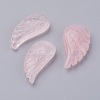 Natural Rose Quartz Pendants X-G-E435-B-17-1