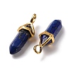 Natural Lapis Lazuli Pointed Pendants G-K329-30G-3