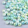 Rainbow ABS Plastic Imitation Pearl Beads OACR-Q174-12mm-03-2