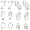 36Pcs 6 Styles Brass Clip-on Earring Converters Findings KK-SC0004-73-1