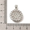 Brass with Natural Shell Carved Pendants KK-Z091-07P-02-3