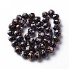 Handmade Gold Sand Lampwork Beads Strands LAMP-T017-05C-2