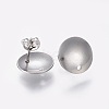 Non-Tarnish 304 Stainless Steel Stud Earring Findings STAS-K184-03-01P-2