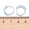 Brass Micro Pave Cubic Zirconia Hoop Earrings KK-CBA8324-12G-01-4