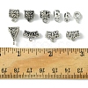 40Pcs 10 Styles Tibetan Style Alloy & CCB Plastic Tube Bails FIND-FS0002-41-5