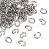Tarnish Resistant Oval 304 Stainless Steel Open Jump Rings STAS-R067-01-2