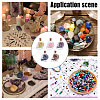 10Pcs Mixed Gemstones Chips in Skull Glass Bottle Display Decorations DJEW-AR0001-08-5