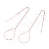Brass Stud Earring Findings KK-S345-066RG-2