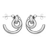 304 Stainless Steel Stud Earrings for Women WGF252D-02-1