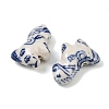 Animal Theme Blue and White Porcelain Beads PORC-Z007-05C-2