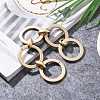Handmade Spray Painted CCB Plastic Link Chains AJEW-JB00830-03-3