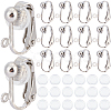 36Pcs Brass Clip-on Earring Findings KK-SP0001-08P-1