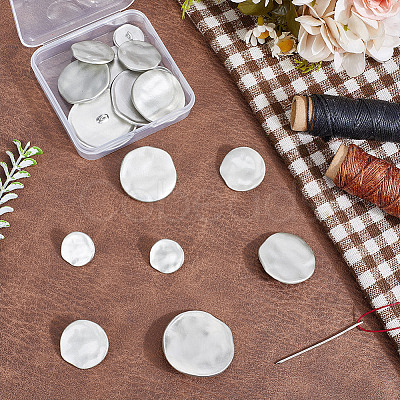 16Pcs 4 Styles 1-Hole Alloy Shank Buttons BUTT-HY0001-16MG-1