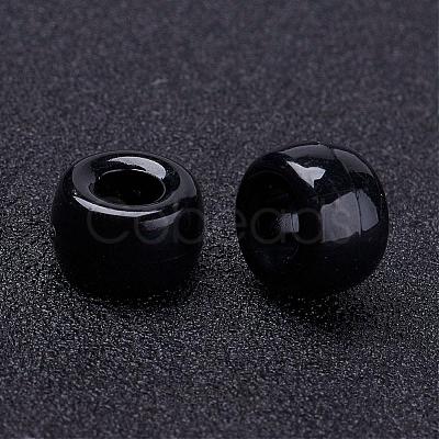 Opaque Acrylic European Large Hole Beads PL338-45-1