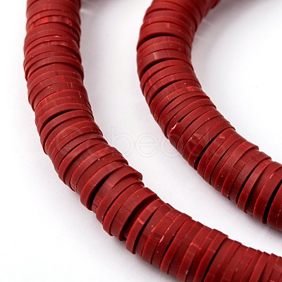 Handmade Polymer Clay Beads Strands CLAY-R089-8mm-Q103-1