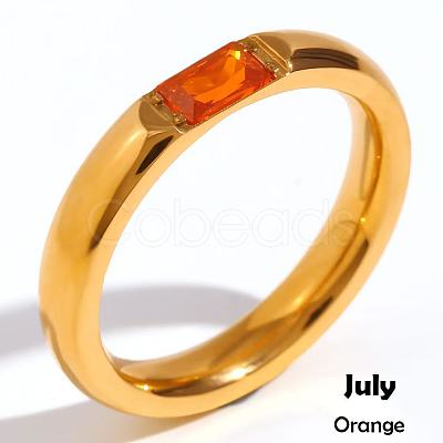 304 Stainless Steel Pave Cubic Zirconia Finger Rings FS-WG61B2A-21-1