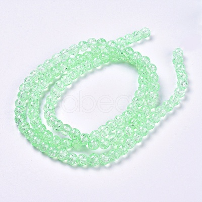 Crackle Glass Beads Strands X-CCG-Q001-8mm-A28-1