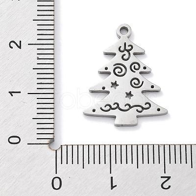 Christmas Theme Anti-Tarnish 304 Stainless Steel Pendants STAS-R003-04P-03-1