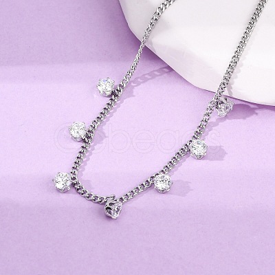 304 Stainless Steel Charm Bracelets BJEW-A047-02P-1