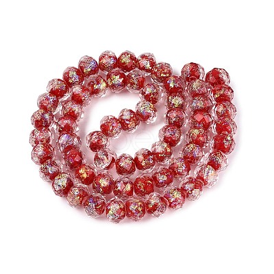 Handmade Foil Glass Beads FOIL-Q001-02E-1