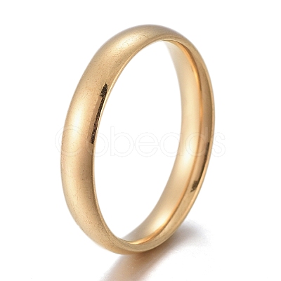 304 Stainless Steel Flat Plain Band Rings STAS-I160-C-G-1