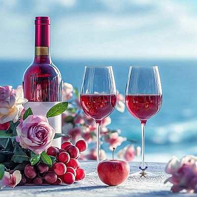 Alloy & Glass Bead Wine Glass Charms AJEW-GO00022-1