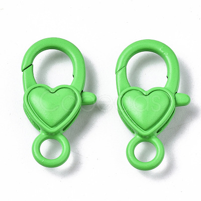 Spray Painted Eco-Friendly Alloy Lobster Claw Clasps PALLOY-T080-04-NR-1