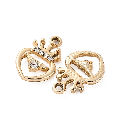 Alloy Rhinestone Pendants PALLOY-S052-01G-A-1