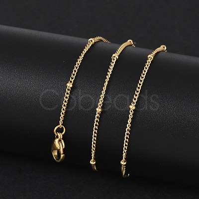 Ion Plating(IP) 304 Stainless Steel Satellite Chain Necklace for Men Women X-NJEW-M200-05G-1