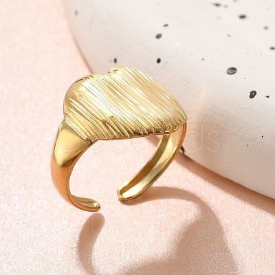 304 Stainless Steel Open Cuff Rings for Women STAS-Z108-05G-05-1