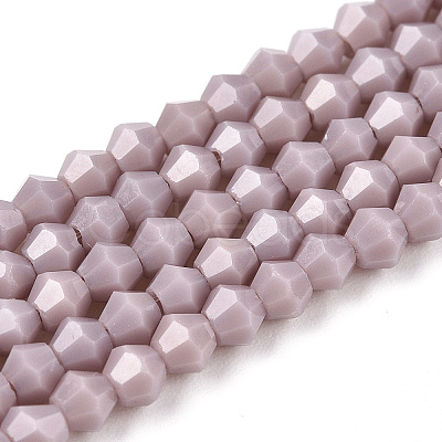 Opaque Solid Color Imitation Jade Glass Beads Strands EGLA-A039-P2mm-D13-1