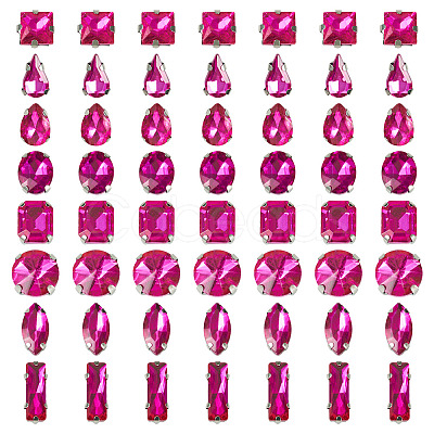 80Pcs 8 Styles Sew on Rhinestone RGLA-TA0001-11D-1