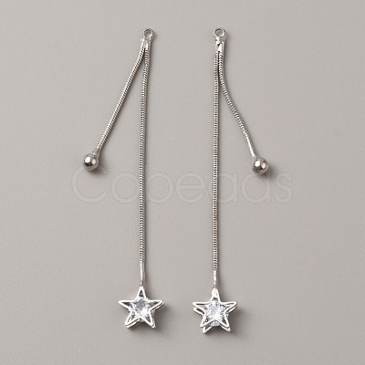 Brass Rhinestone Tassel Big Pendants KK-TAC0011-03C-1
