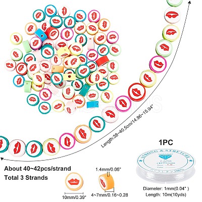 PandaHall Elite Handmade Polymer Clay Beads Strands CLAY-PH0001-52-1