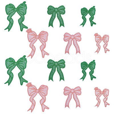 12Pcs 2 Colors Polyester Iron on/Sew On Patches PATC-FG0003-07-1
