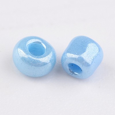 DIY Craft Beads 12/0 Opaque Colors Lustered Round Glass Seed Beads X-SEED-A012-2mm-123-1