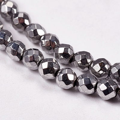 Electroplate Non-magnetic Synthetic Hematite Beads Strands G-J169B-3mm-02-1