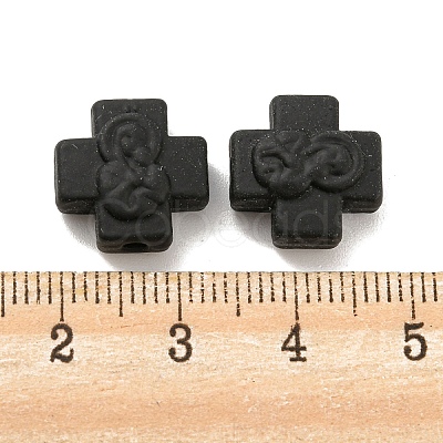 Spray Painted Alloy Beads FIND-G064-14-1