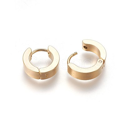 304 Stainless Steel Huggie Hoop Earrings X-EJEW-O087-09A-1
