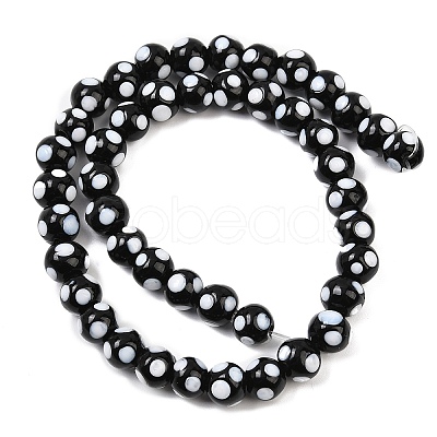 Handmade Lampwork Beads LAMP-D002-8mm-01J-1