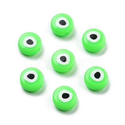 Opaque Printed Acrylic Beads OACR-G038-04B-1