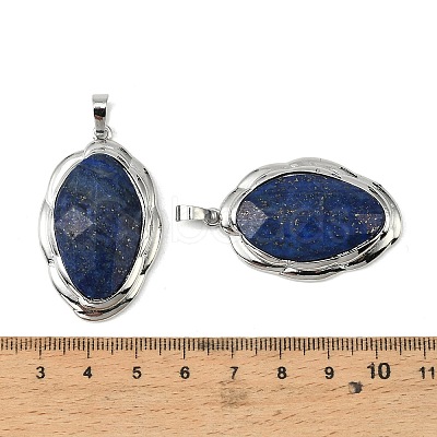 Natural Lapis Lazuli Faceted Pendants G-D102-02P-05-1